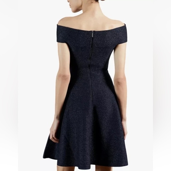 Ted Baker Strapless Midnight Blue Sparkle Dress Size 6 - Picture 2 of 14